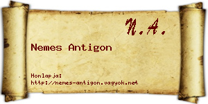 Nemes Antigon névjegykártya
